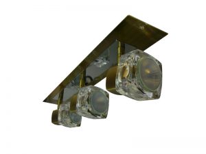 TarkaSpot3 – Ice Cube Glass Shade Wallbar x3